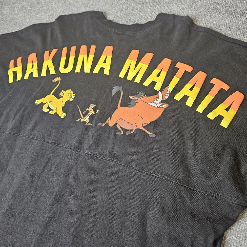 Disney Hakuna Matata Lion King Spirit Jersey Size XL Pumba‎ Timon Black